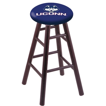 Oak Bar Stool,Dark Cherry Finish,Connecticut Seat